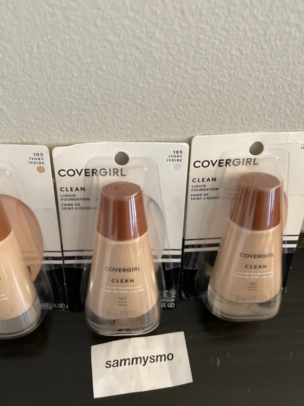 Covergirl Clean Liquid Foundation # 105 Ivory, 1 oz., x3 DISCONTINUED